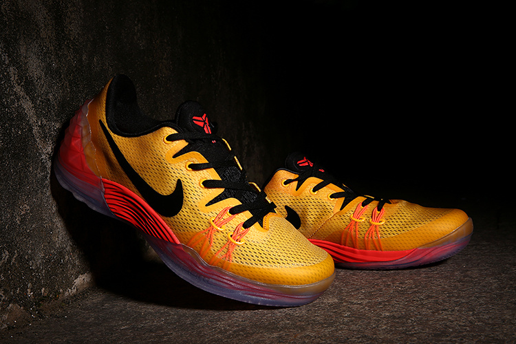 Nike Kobe 5 Yellow Black Red Basketball Shoes